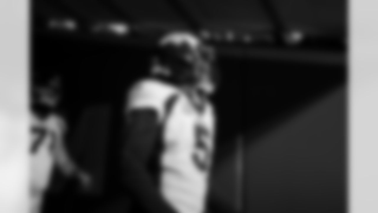 Teddy Bridgewater before the Broncos' Week 13 game against the Kansas City Chiefs at GEHA Field at Arrowhead Stadium in Kansas City, Missouri on December 5, 2021. (Photo by Gabriel Christus)