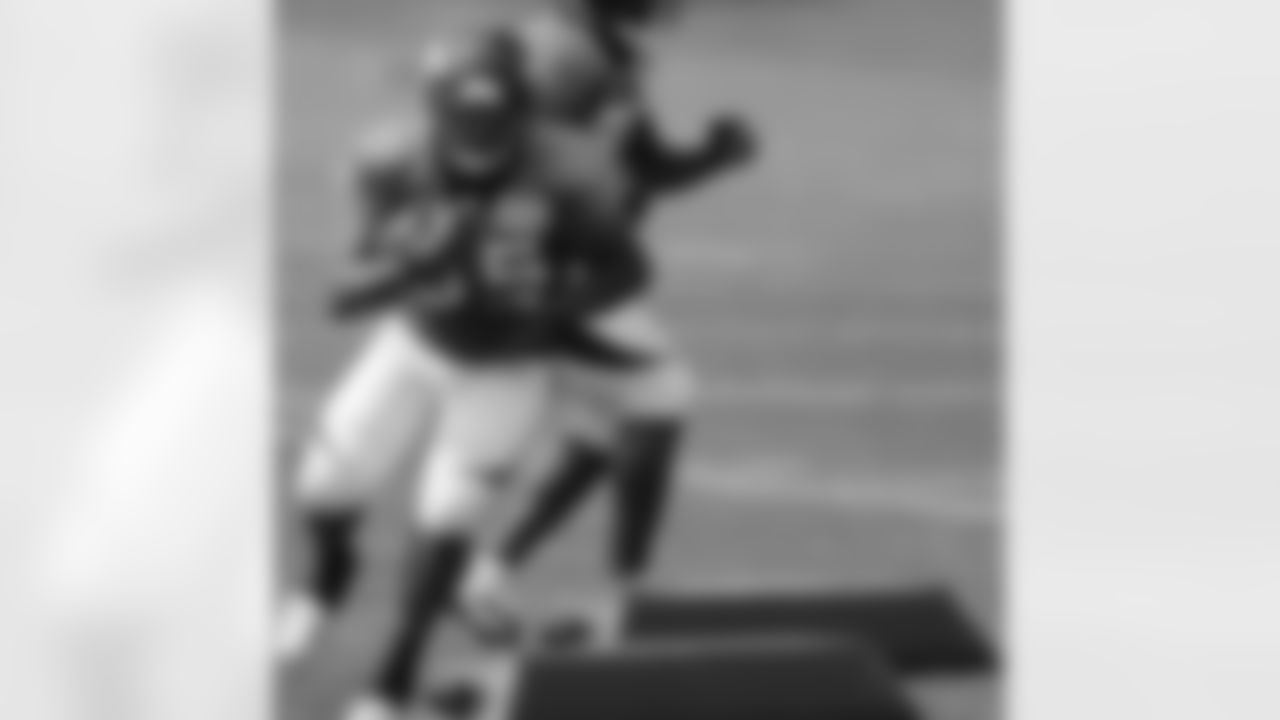 RB Lance Ball works on his footwork.