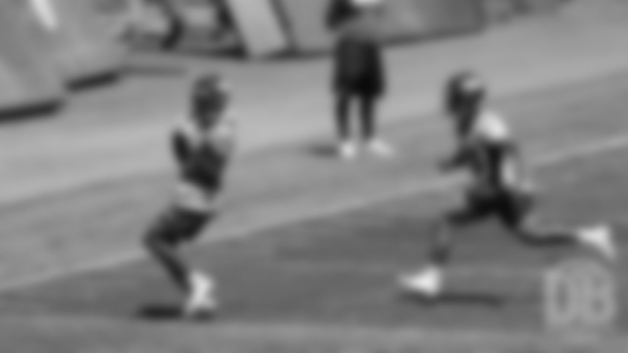 Wide receiver Fred Brown during the third and final day of rookie minicamp practice on May 12, 2019.