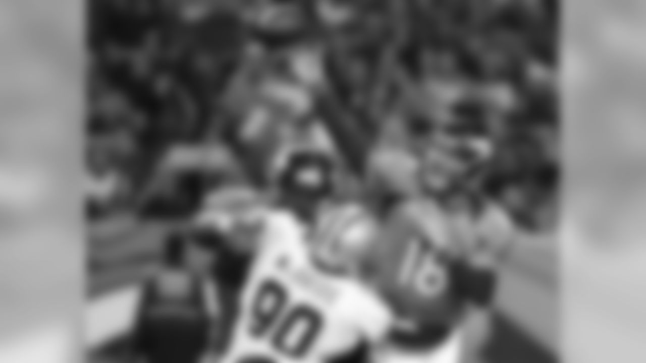 Denver Broncos quarterback Peyton Manning (18) passes the ball during second quarter action against the New Orleans Saints on October 28, 2012 at Sports Authority Field at Mile High.
(Photo credit: Gabriel Christus/Denver Broncos)