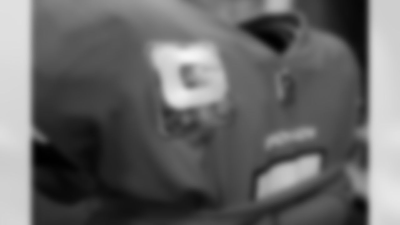 Teddy BridgewaterÕs color rush jersey ahead of their Salute to Service game vs. Philadelphia at Empower Field at Mile High on Sunday, Nov. 14, 2021.