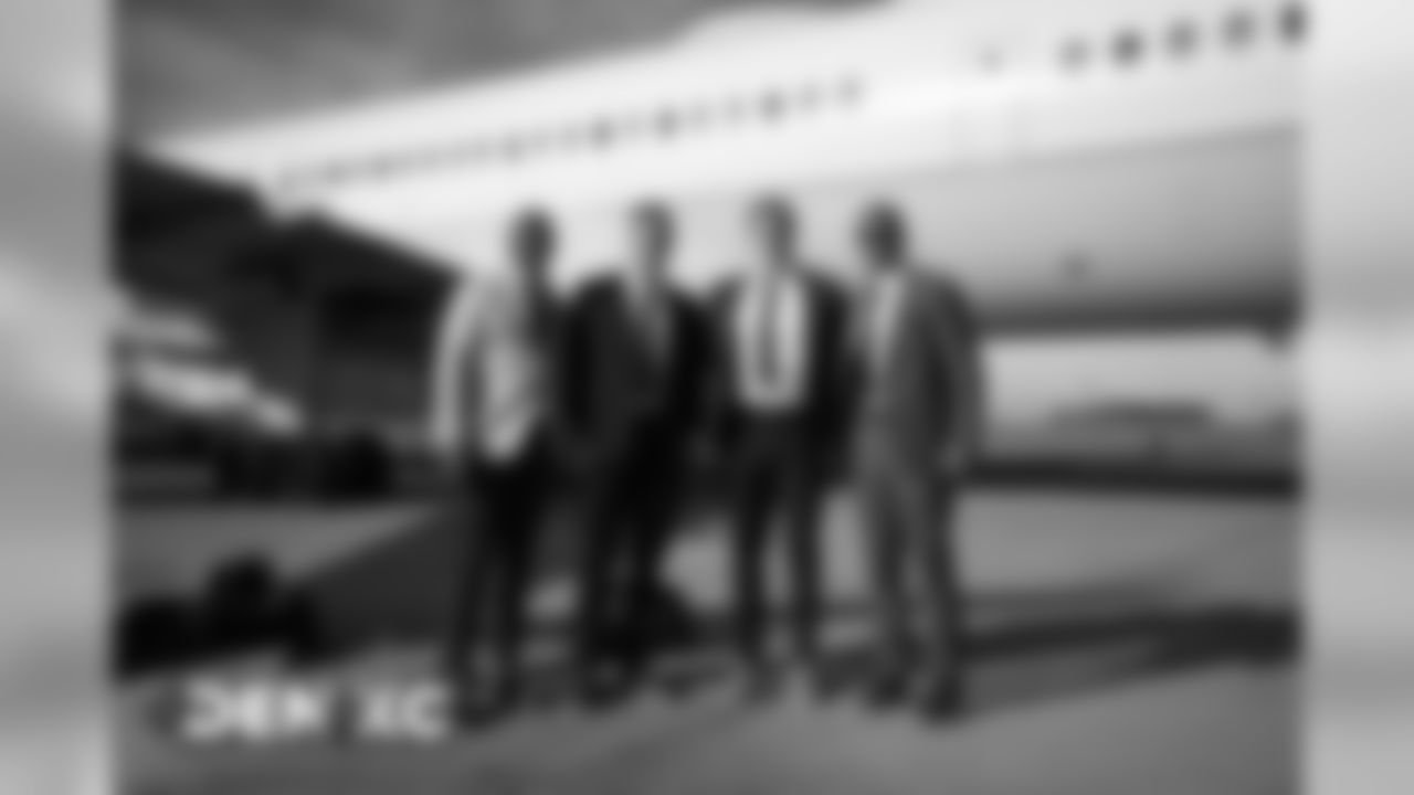 Bug Howard, Troy Fumagalli, Jeff Heuerman, Noah Fant at Signature Flight Support in Denver, Colorado, December 14, 2019.
Photo by Gabriel Christus