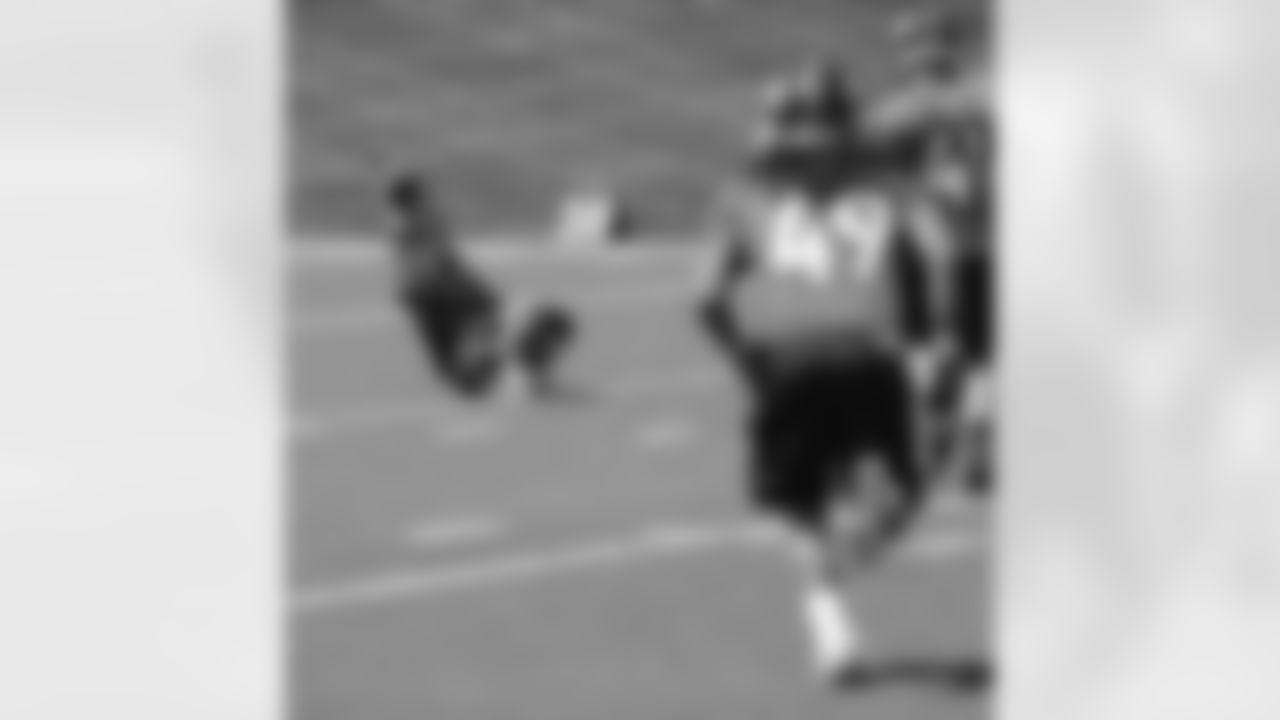 McDuffie makes a diving catch.