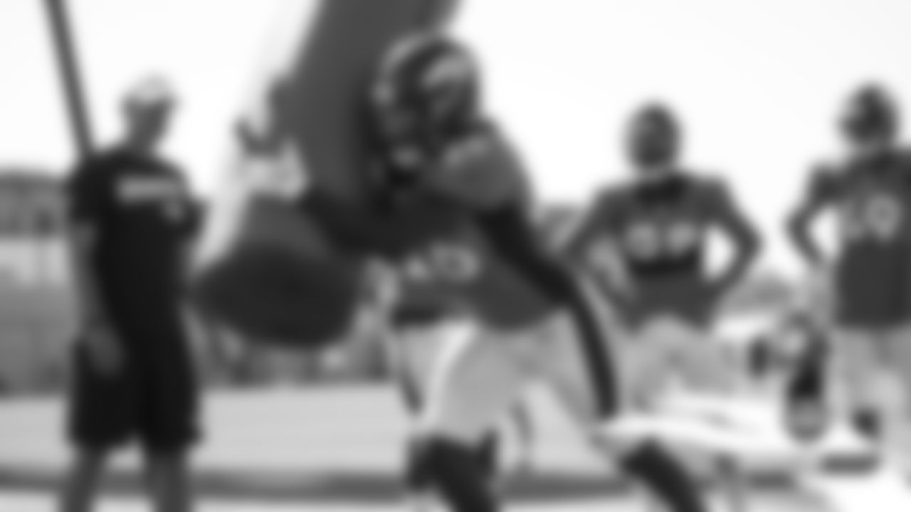 Isaac Yiadom at practice on Day 5 of training camp on July 22, 2019.