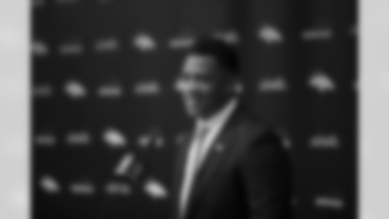 Russell Wilson during a press conference introducing him as the new quarterback for the Denver Broncos on Wednesday, March 16, 2022 at UCHealth Training Center in Denver, Colorado.
Photo by Gabriel Christus