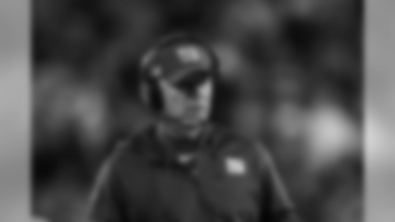 New York Giants head coach Pat Shurmur looks on from the sidelines during an NFL football game against the New England Patriots, Thursday, Oct. 10, 2019, in Foxborough, Mass. The Patriots defeated the Giants, 35-14. (Ryan Kang via AP)