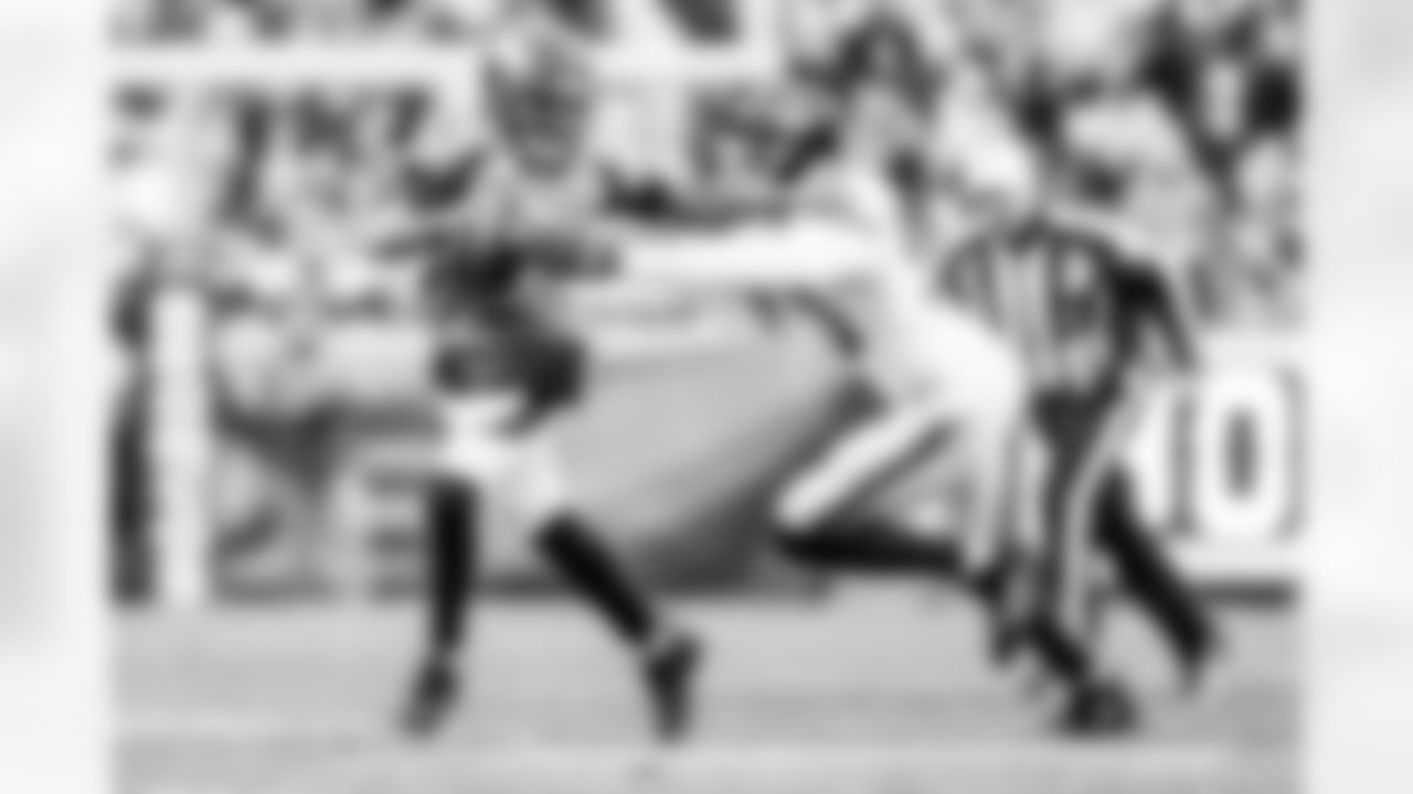 Denver Broncos quarterback Teddy Bridgewater (5) scrambles during the NFL game against the Washington Football Team on Sunday, October 31, 2021 at Empower Field at Mile High in Denver, Colorado.
Photo by Gabriel Christus