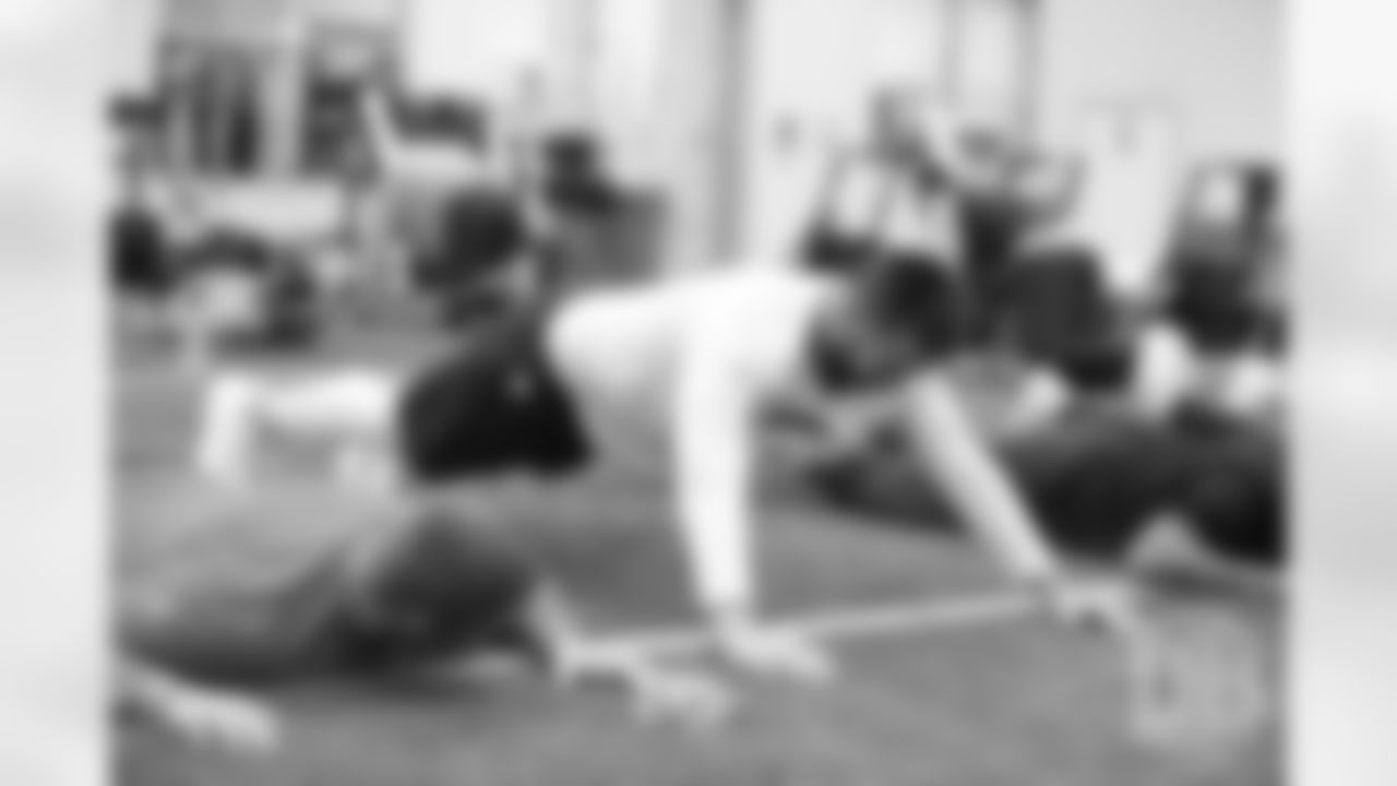 Brandon McManus during offseason workouts at UCHealth Training Center in Englewood, Colorado, on April 2, 2019.
Photo by Gabriel Christus