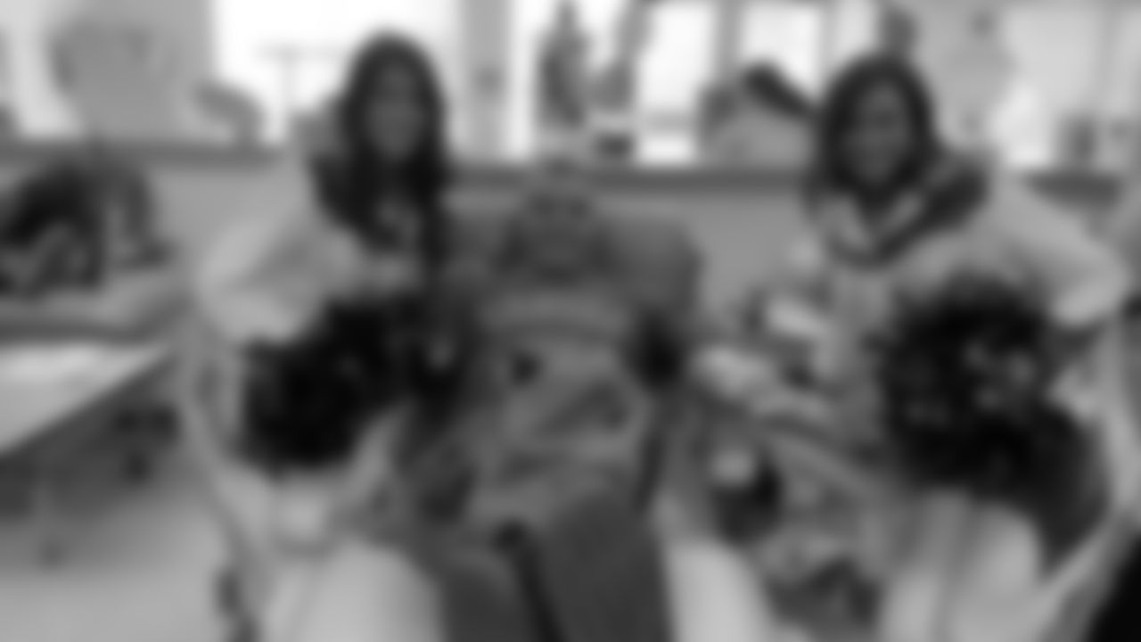 Denver Broncos Cheerleaders at Vitalant's Drive for Life 22 blood drive in Westminster, Colorado on November 5, 2019.