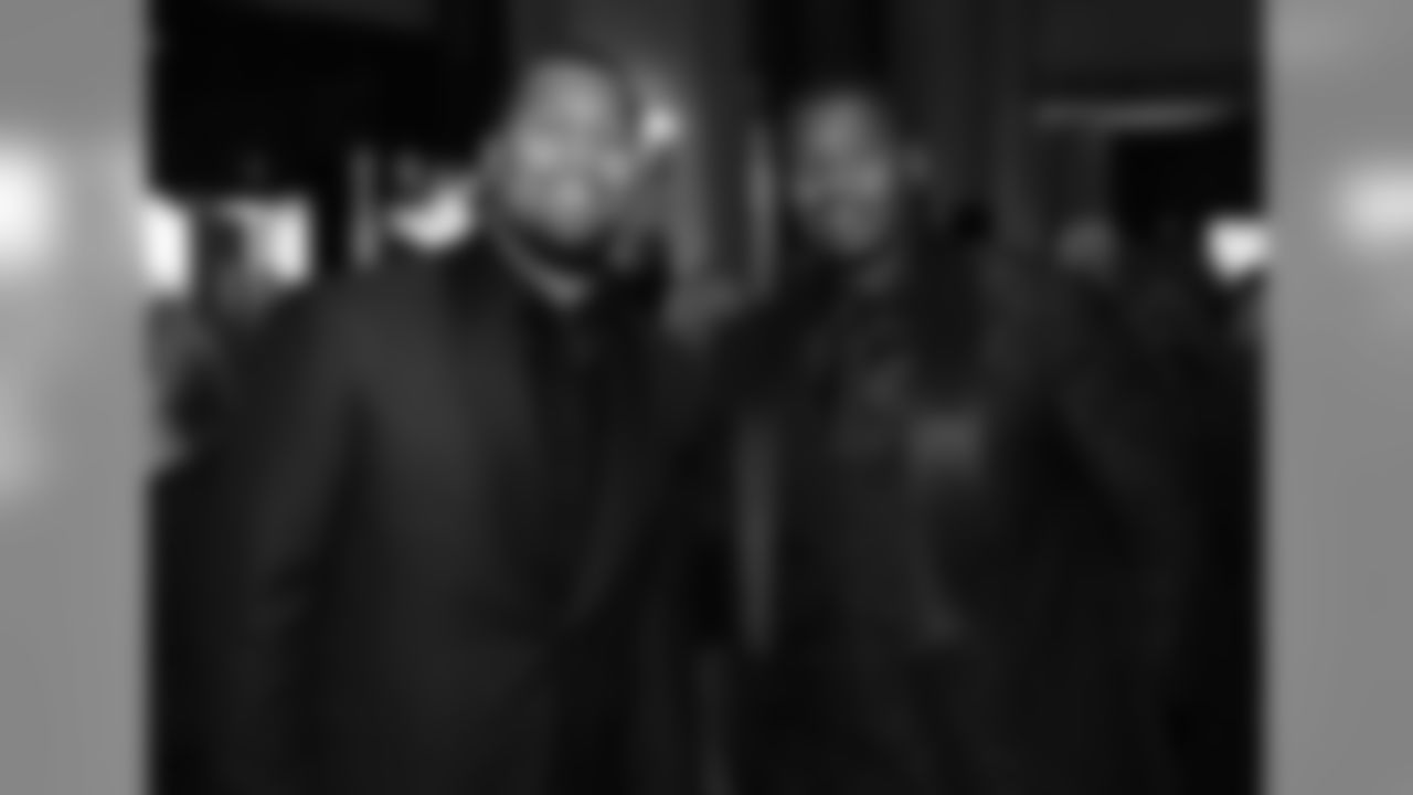 Bradley Chubb of the Denver Broncos, left, and Kelvin Beachum of the New York Jets attend the 8th Annual NFL Honors at The Fox Theatre on Saturday, Feb. 2, 2019, in Atlanta. (Photo by Joy Asico/Invision for NFL/AP Images)