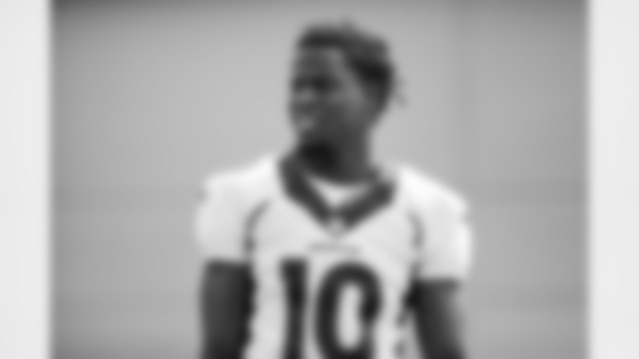 Jerry Jeudy during practice on the 11th day of training camp at UCHealth Training Center on August 10, 2021. (Photo by Ben Swanson)