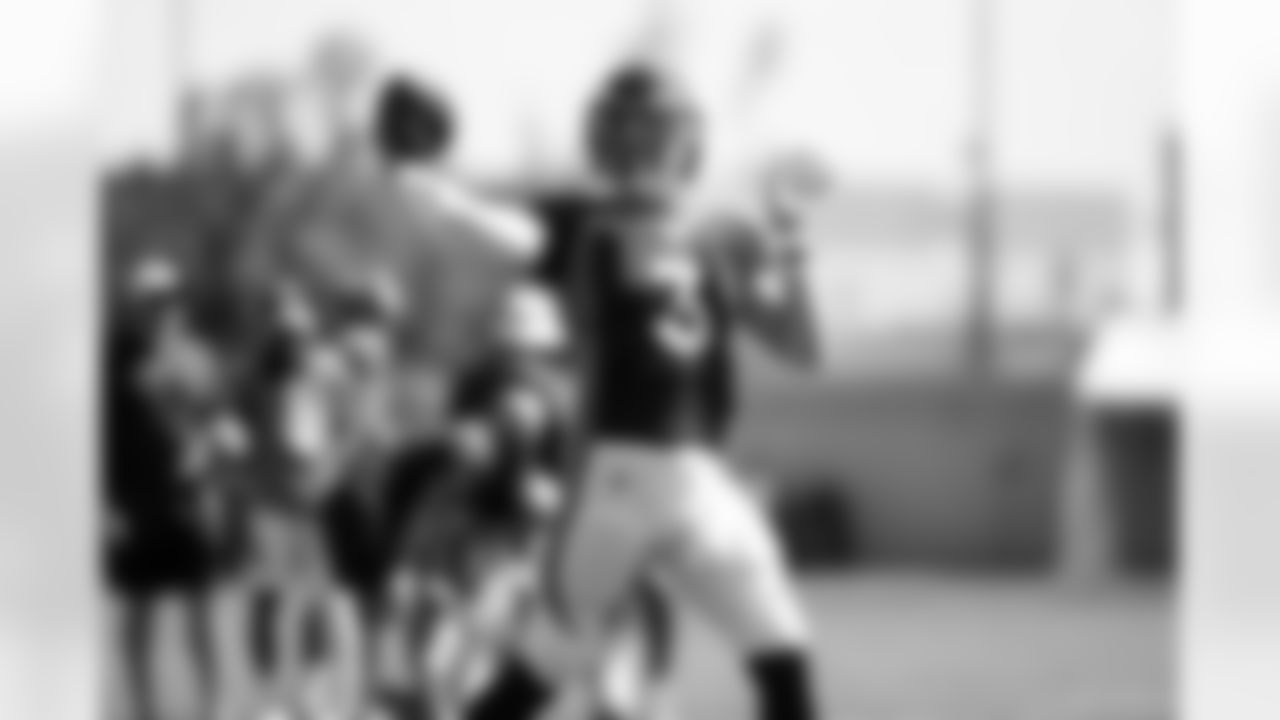 Drew Lock during practice at UCHealth Training Center on August 25, 2021. (Photo by Ben Swanson)