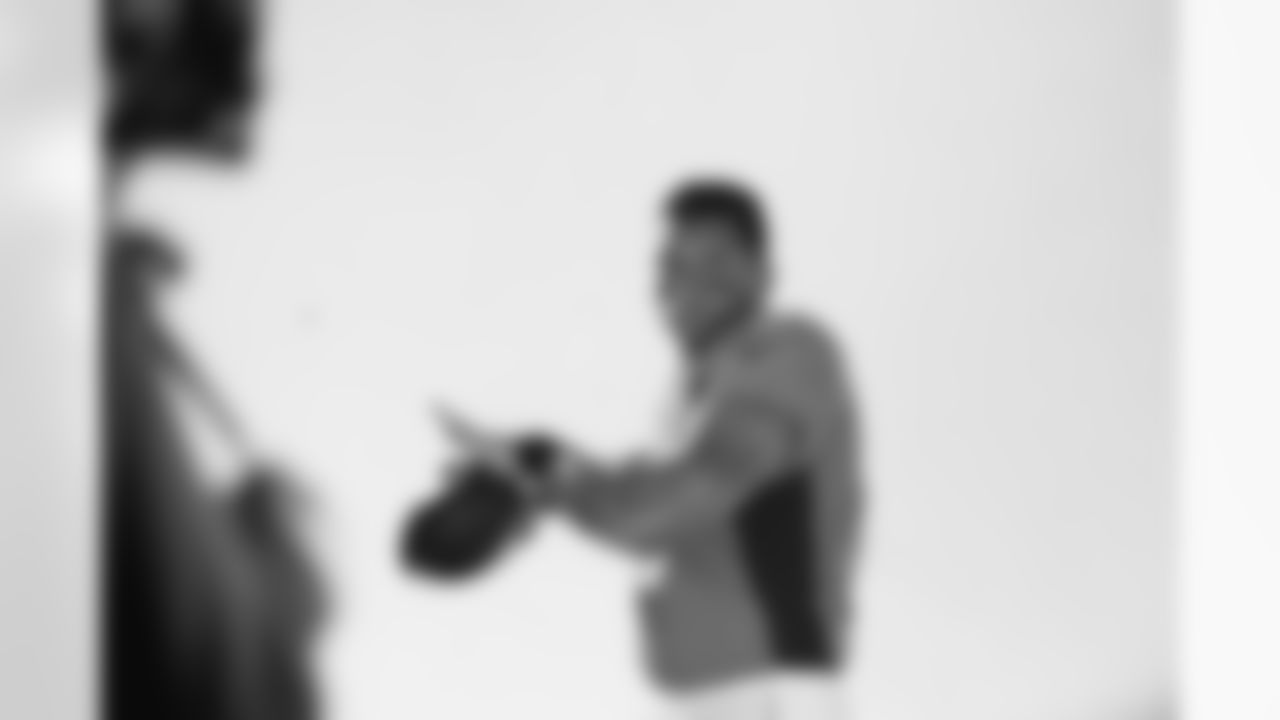 Russell Wilson behind the scenes during the 2022 asset shoot on Thursday, June 2, 2022 at UCHealth Training Center in Denver, Colorado.
Photo by Gabriel Christus