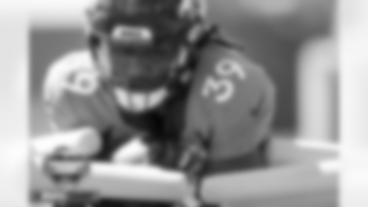 Tyreik McAllister at practice on Day 6 of training camp at UCHealth Training Center in Englewood, Colorado on August 2, 2022. (Photo by Ben Swanson)
