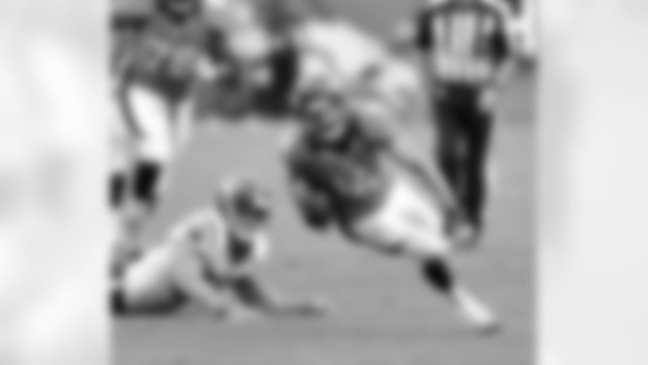 Stokley heads upfield after a catch.