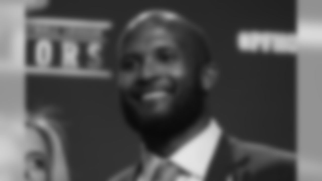 Champ Bailey at the press conference for the Pro Football Hall of Fame's Class of 2019 on February 2, 2019.