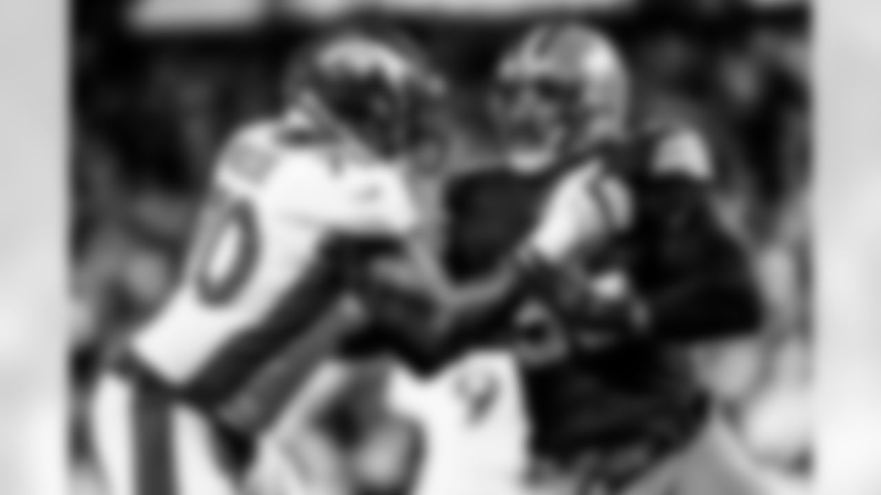 Bobby Massie during the Broncos' Week 7 game against the Cleveland Browns at FirstEnergy Stadium in Cleveland, Ohio on October 21, 2021. (Photo by David Dermer)