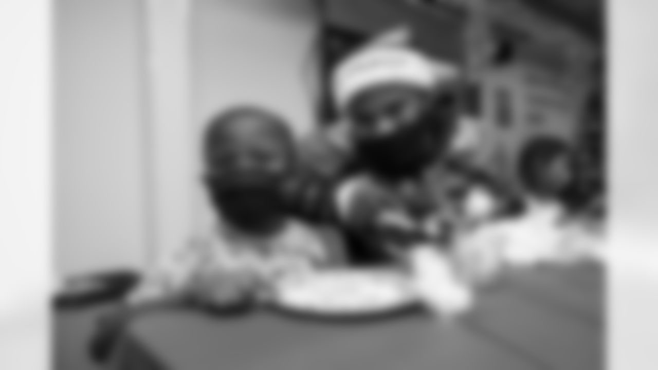 Malik Reed during the 2021 Denver Rescue Mission Holiday Party at the Mission's The Crossing location in Denver, Colorado on December 6, 2021. (Photo by Ben Swanson)