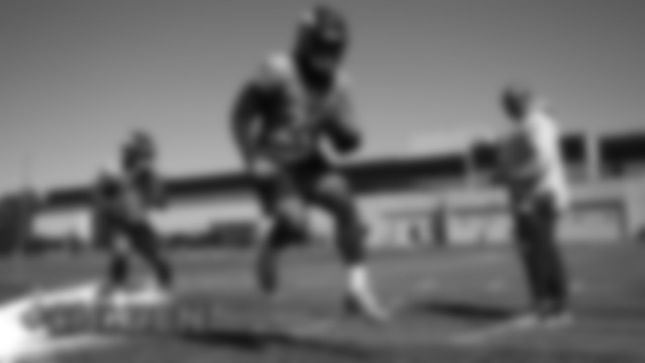 Royce Freeman during practice at UCHealth Training Center in Centennial, CO, September 12, 2019.
Photo by Gabriel Christus