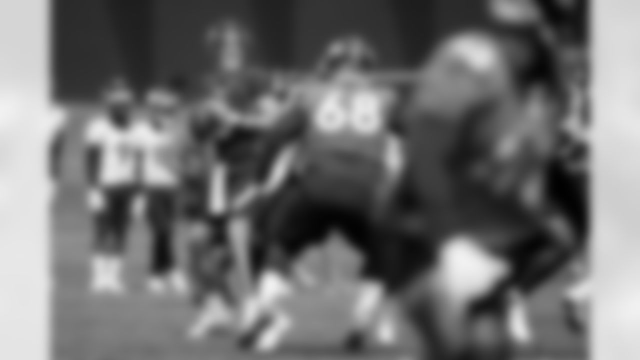 Drew Lock during practice on the 11th day of training camp at UCHealth Training Center on August 10, 2021. (Photo by Ben Swanson)