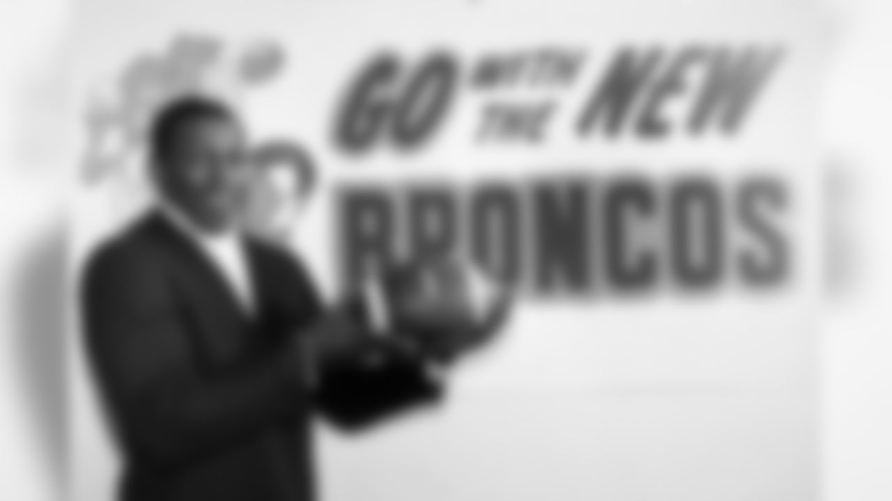 Floyd Little poses after becoming the first first-round draft pick to sign with the Broncos. (Broncos photo archive)