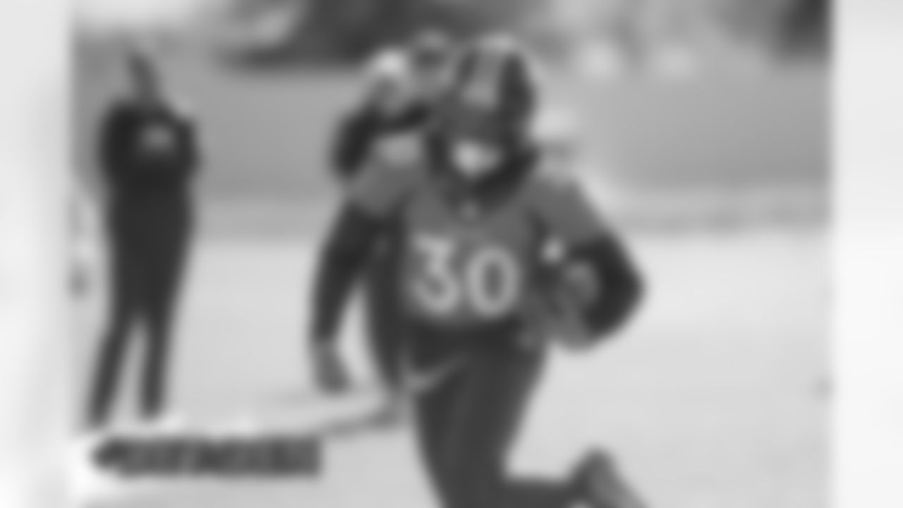 Phillip Lindsay during practice on December 20, 2019 at UCHealth Training Center. (Photo by Ben Swanson)