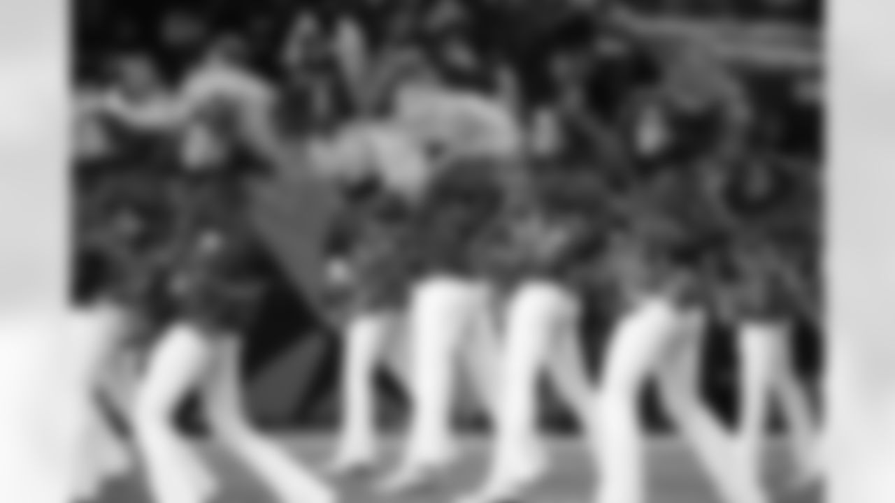 The Denver Broncos Cheerleaders perform during Denver's Divisional Round game against Baltimore.