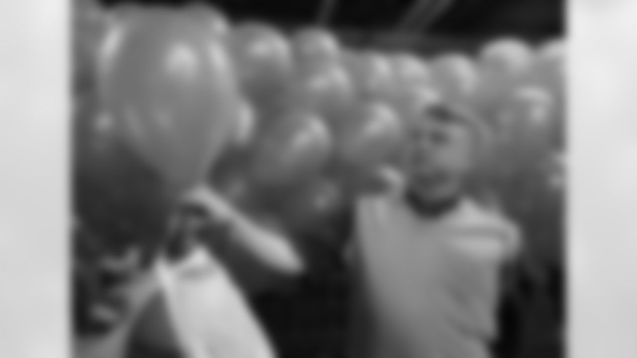 A look at some balloons set to decorate the stadium.
