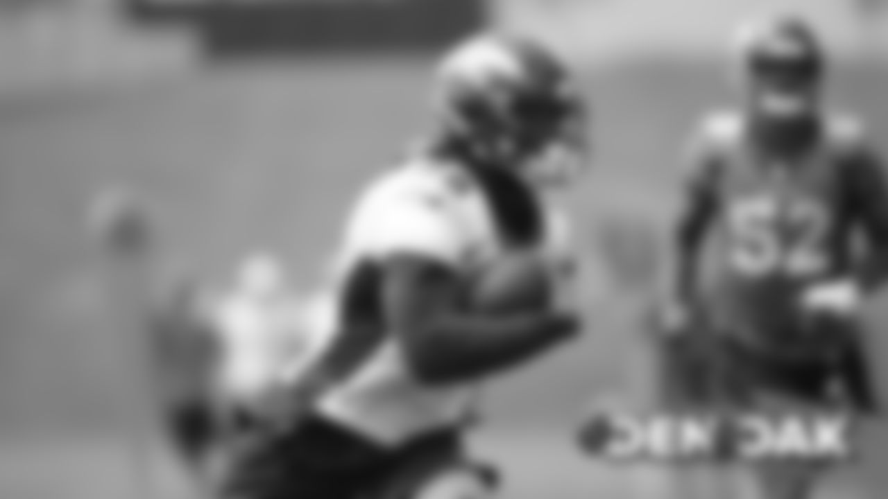 Royce Freeman at practice on September 7, 2019. (Photo by Ben Swanson)