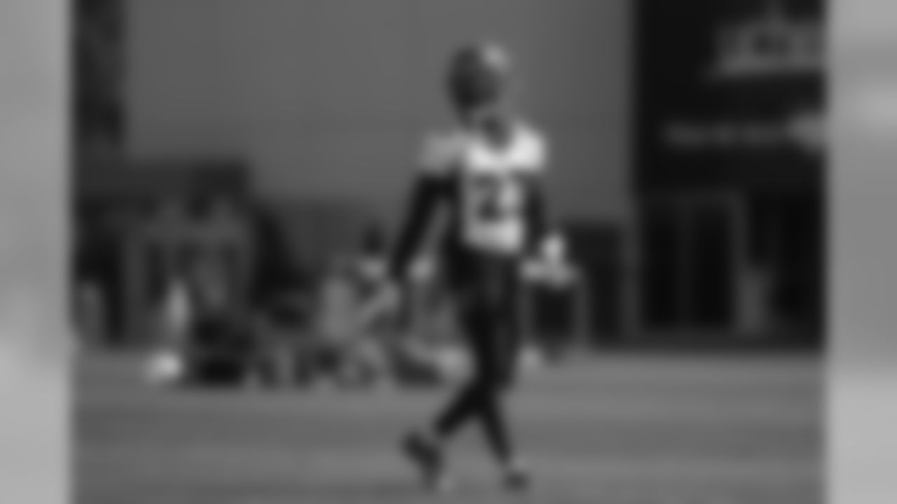 Michael Ojemudia during practice for early reports at UCHealth Training Center on August 10, 2020. (Photo by Ben Swanson)
