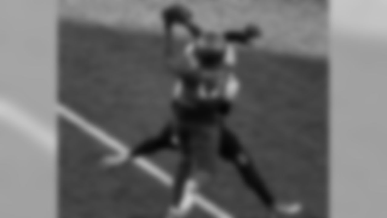 Syracuse WR Amba Etta-Tawo is a long, lean 198 pounds, and showed good body control on some of his receptions Tuesday, including this one where he leaped over Lamar cornerback Brendan Langley for a deep reception during North team practice.