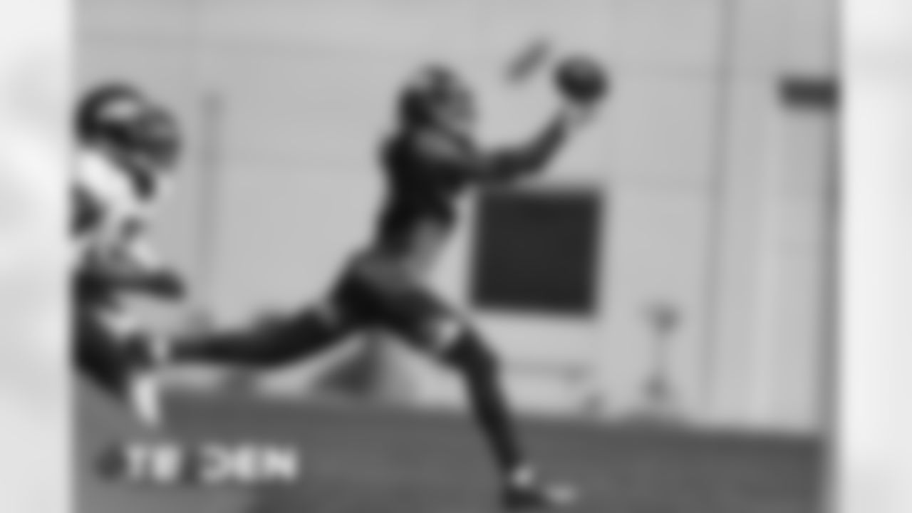 Tyrie Cleveland action during practice at UCHealth Training Center in Centennial, CO, September 24, 2020.
Photo by Gabriel Christus