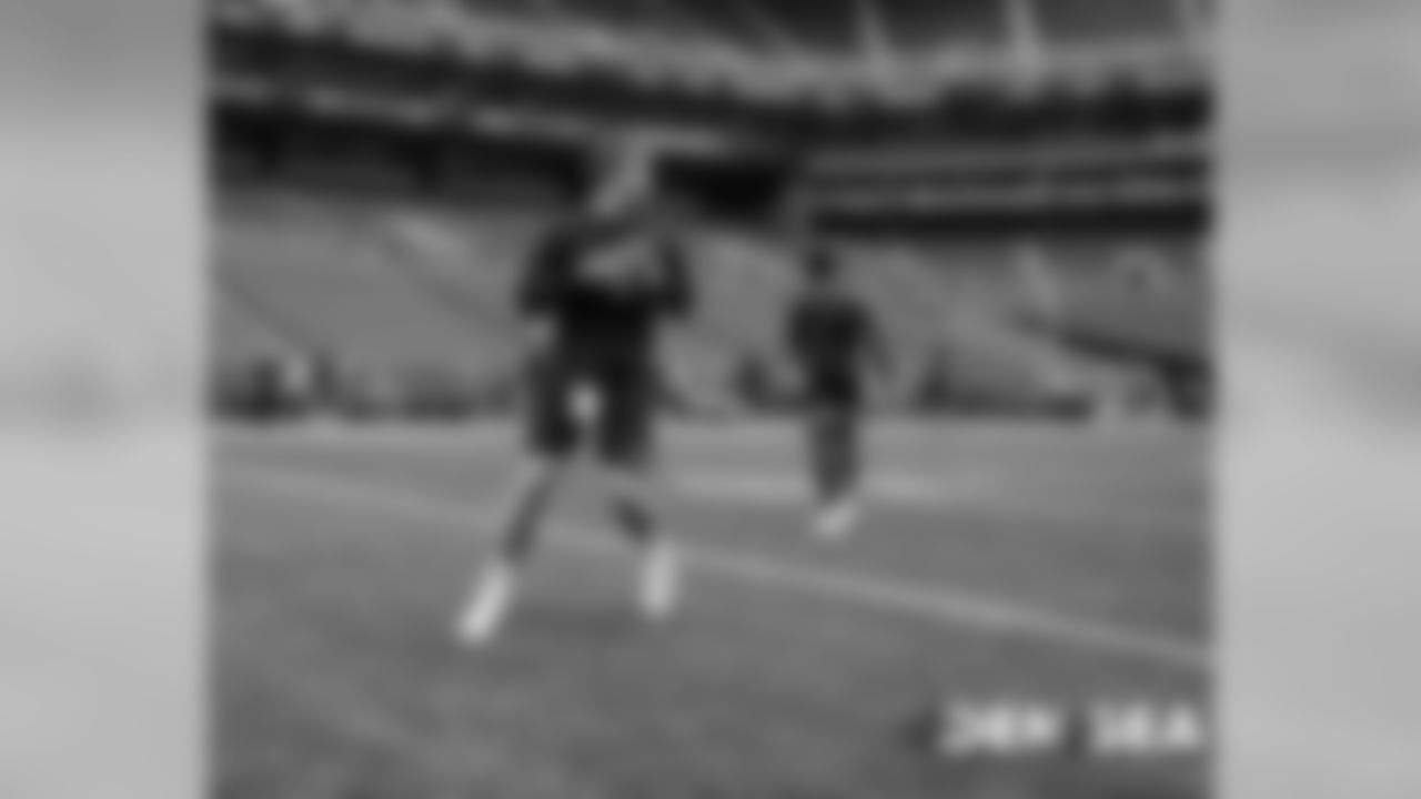 Drew Lock before the NFL game against the Seattle Seahawks at CenturyLink Field in Seattle, Washington, August 08, 2019.