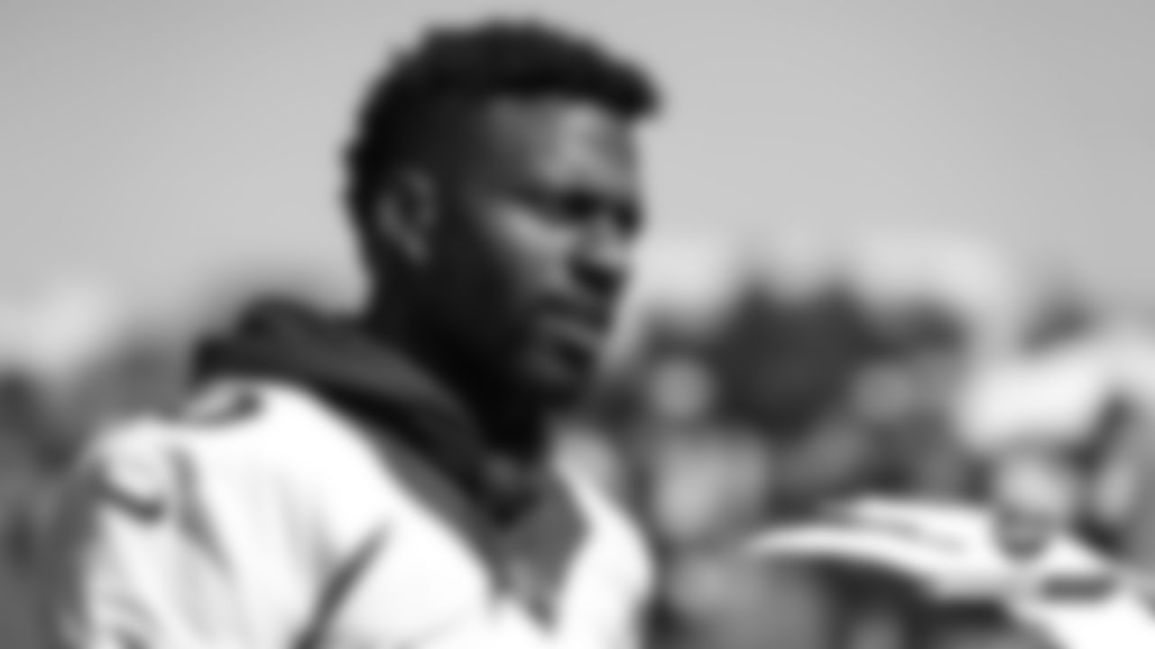 Emmanuel Sanders during practice on Day 14 of training camp on August 6, 2019.