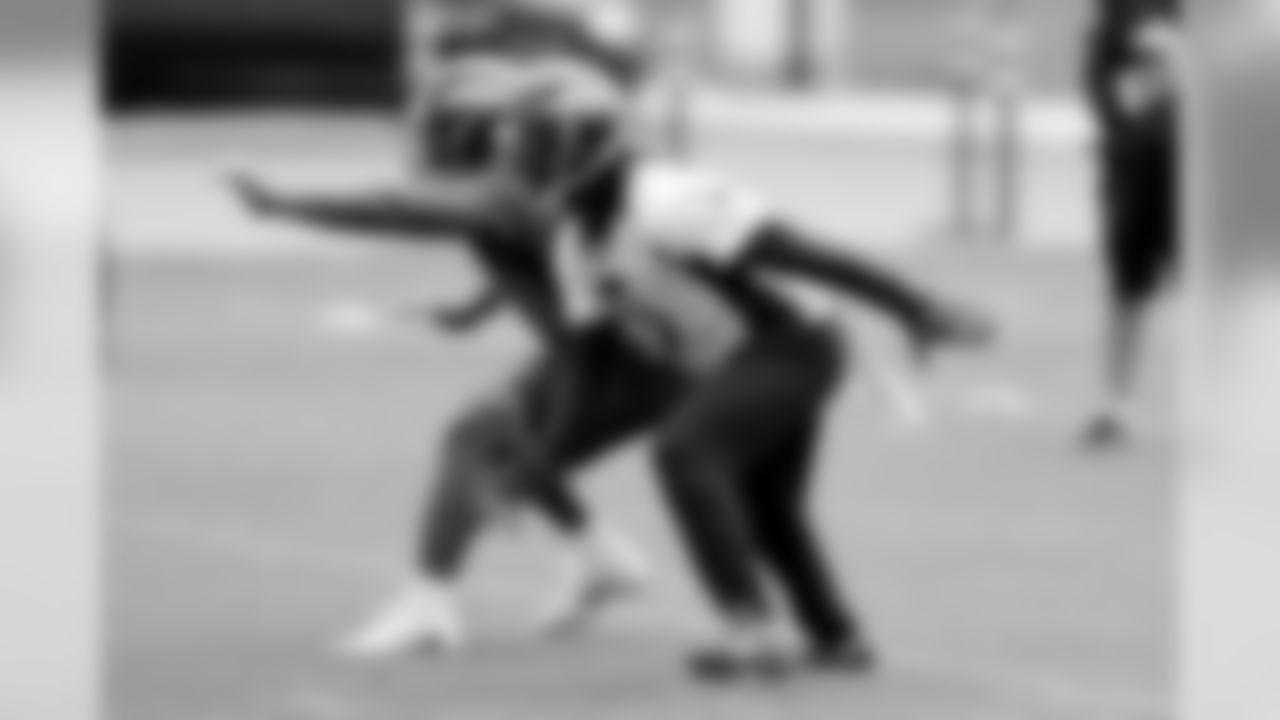 Safety Trey Marshall participates in rookie minicamp.