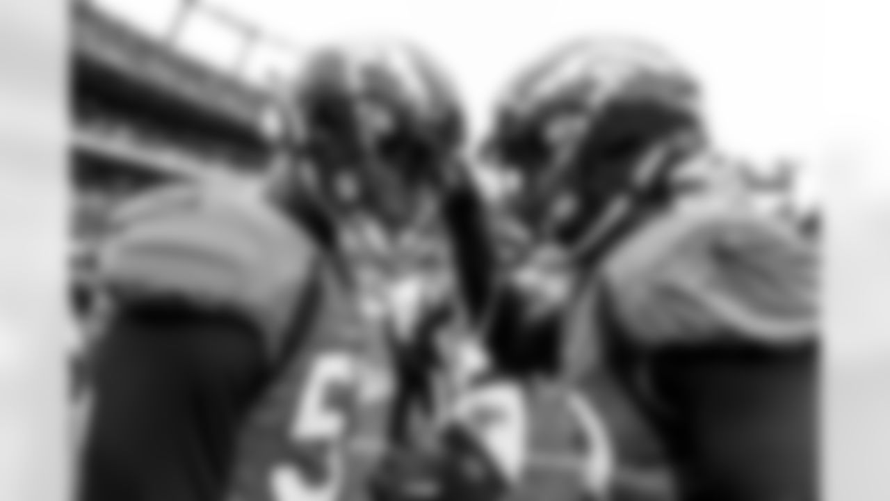 Denver Broncos linebacker Jonathon Cooper (53) and linebacker Malik Reed (59) during the NFL game against the Washington Football Team on Sunday, October 31, 2021 at Empower Field at Mile High in Denver, Colorado.
Photo by Gabriel Christus