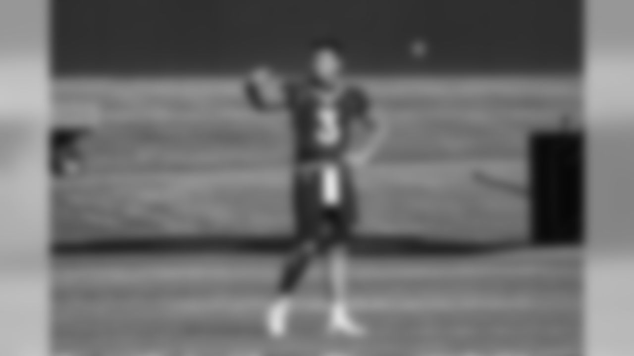 Drew Lock during a workout with other early reports at UCHealth Training Center on July 29, 2020. (Photo by Ben Swanson)