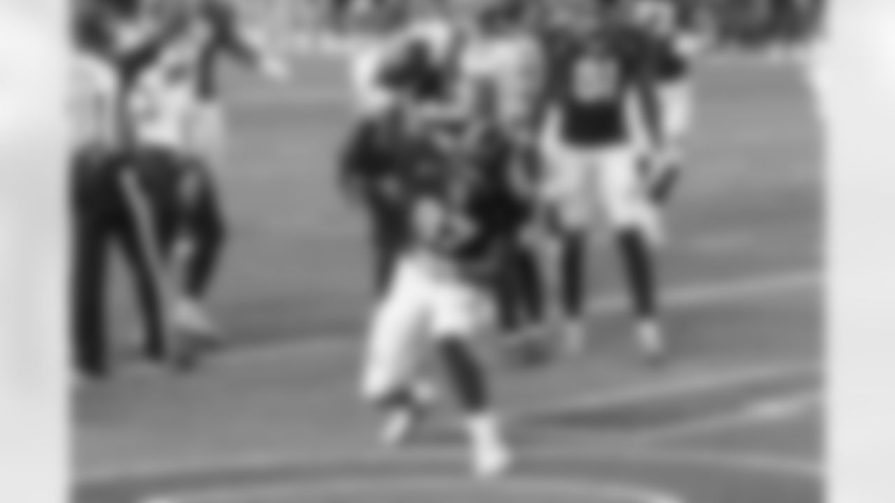 Noah Fant celebrates a touchdown reception with a spike of the football during the first half of the Broncos' Week 1 game against the Tennessee Titans at Empower Field at Mile High in Denver, Colorado, on September 14, 2020. (Photo by Ben Swanson)