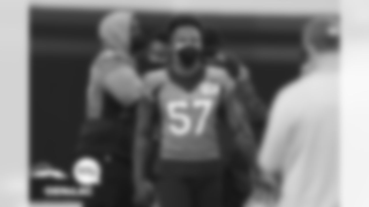 Pita Taumoepenu during practice on Friday, December 31, 2021 at UCHealth Training Center in Englewood, Colorado.
Gabriel Christus