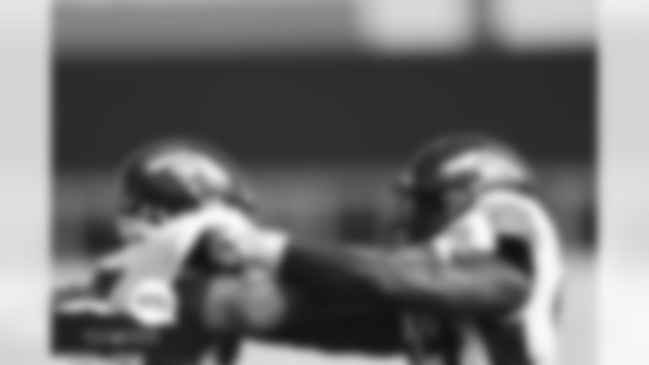 Jonathon Cooper and Aaron Patrick during practice on Thursday, October 14, 2021 at UCHealth Training Center in Englewood, Colorado.
Photo by Gabriel Christus
