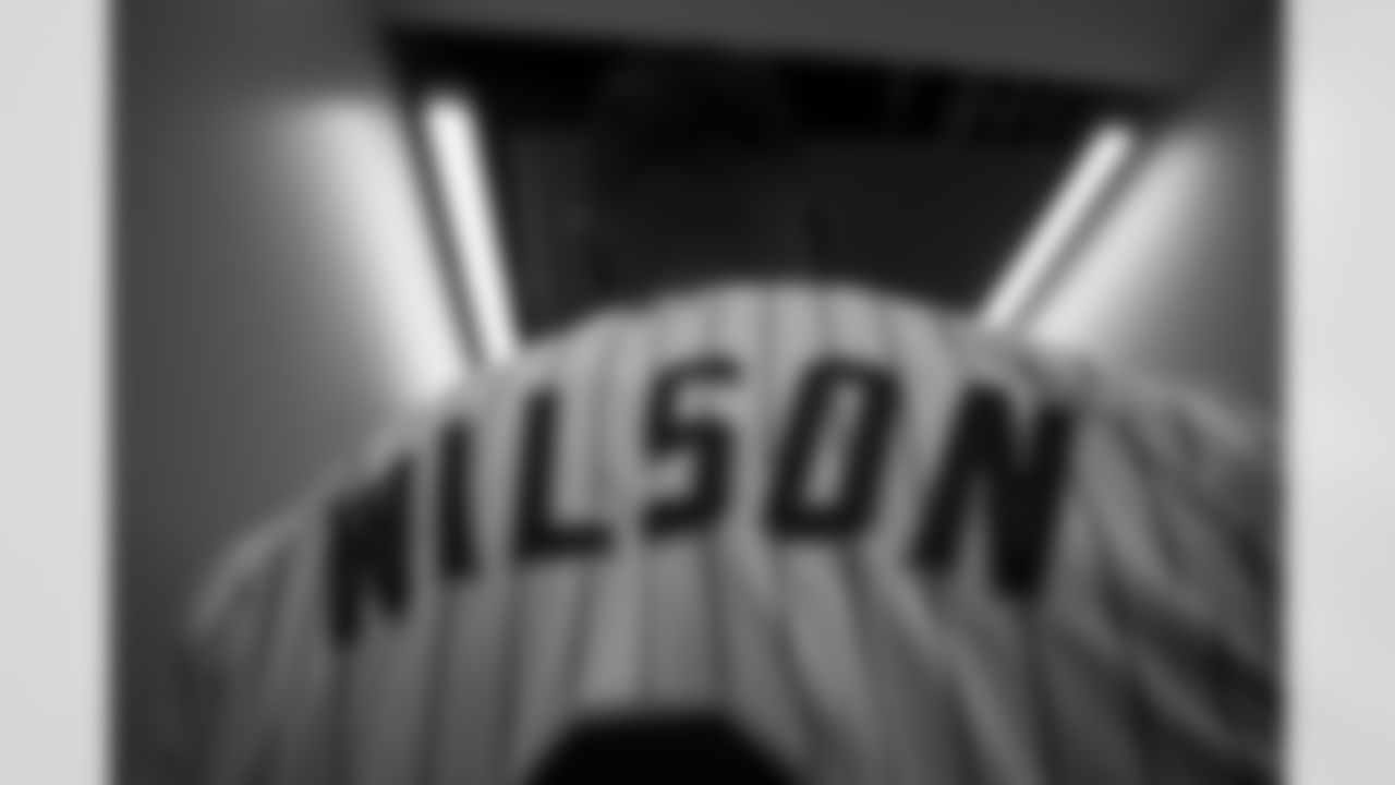 A look at Russell Wilson's Rockies jersey from behind during his visit to the Colorado Rockies' Opening Day game at Coors Field in Denver, Colorado on April 8, 2022. (Photo by Ben Swanson)