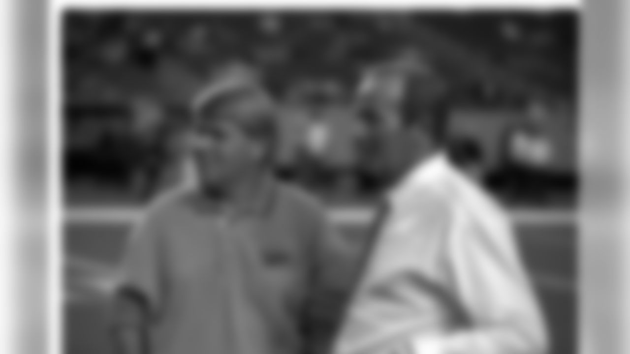 Before the game against the Falcons in the Georgia Dome, Broncos Owner Pat Bowlen met professional golfer John Daly, who had won the British Open in 1995 and the PGA Championship in 1991.