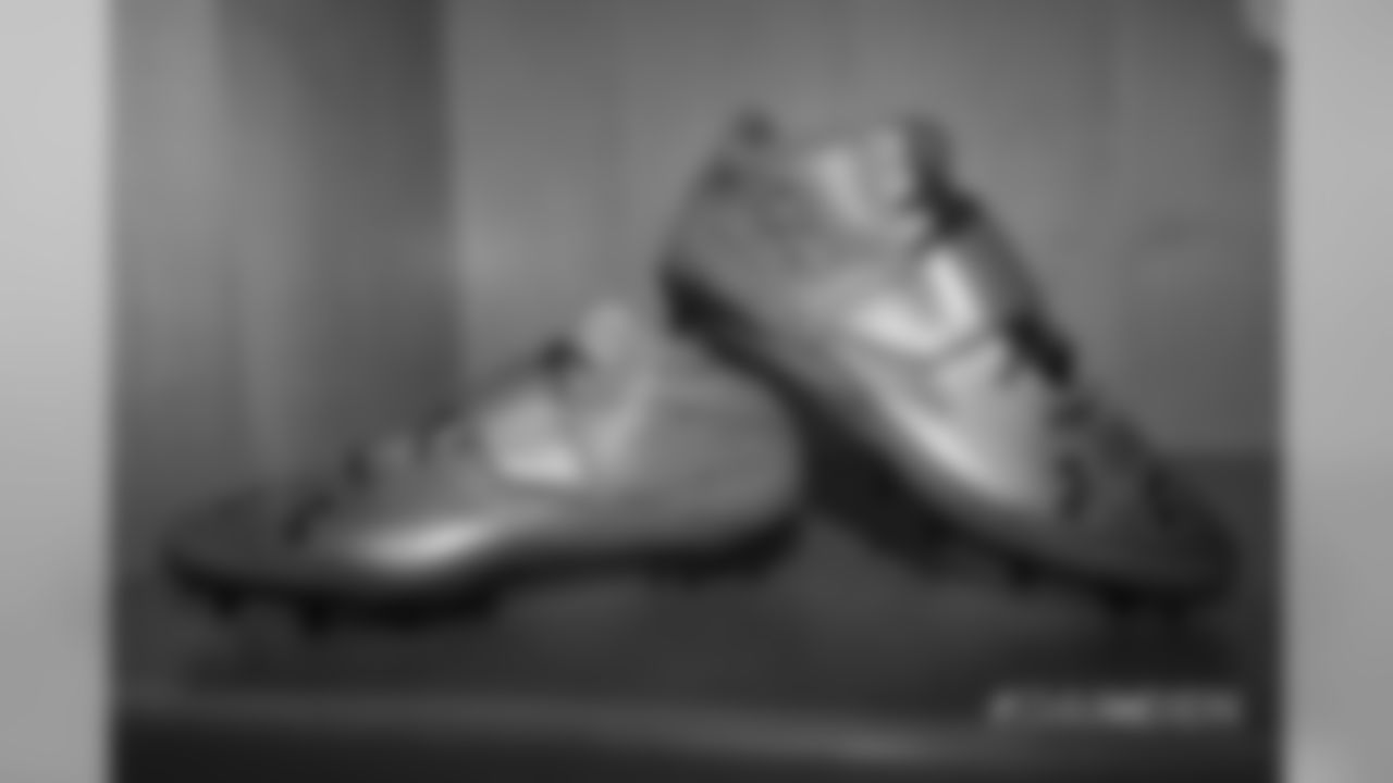 Demaryius Thomas' celats in the locker room pregame before the Broncos' Week 2 game against the Oakland Raiders at Broncos Stadium at Mile High on September 16, 2018.