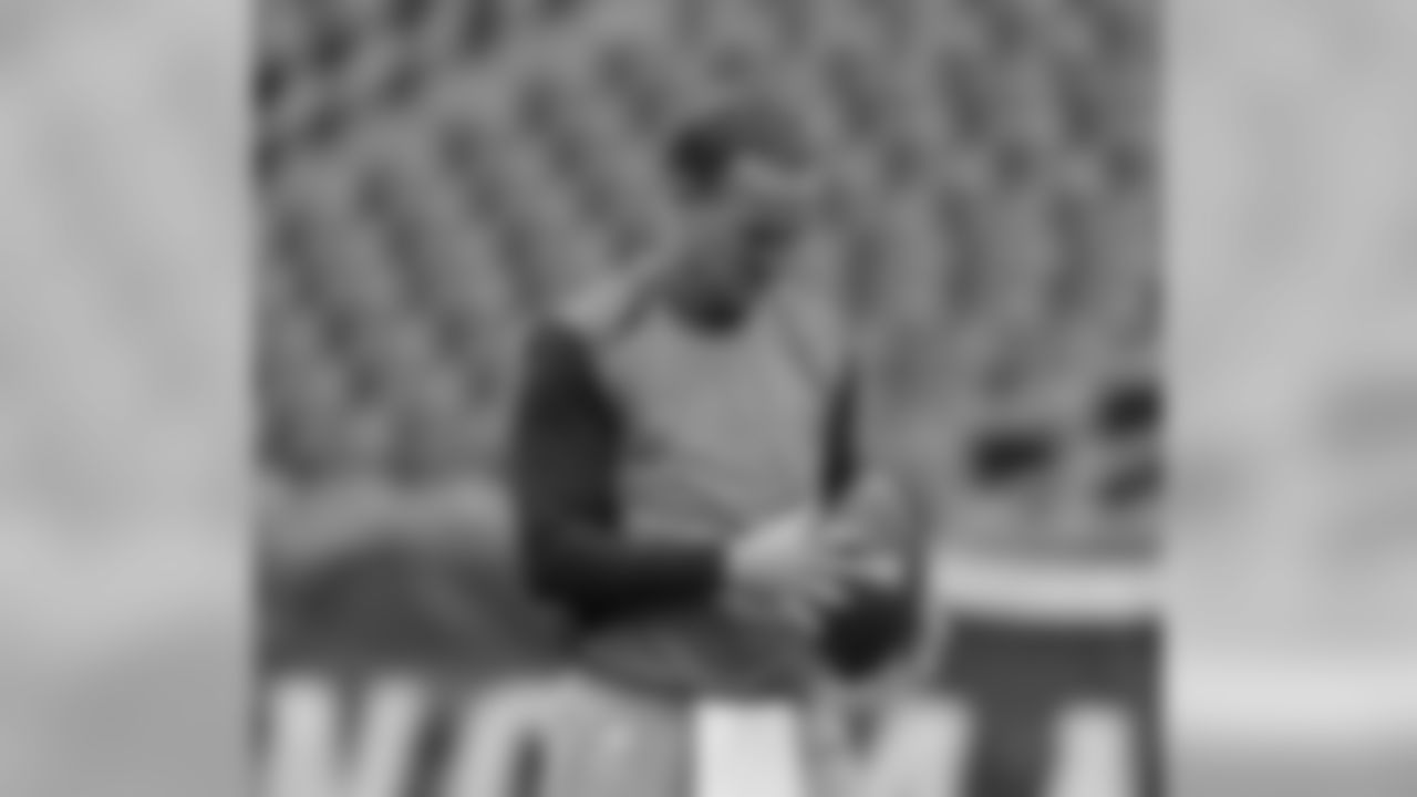 QB Peyton Manning prepares to throw a pass during pregame.