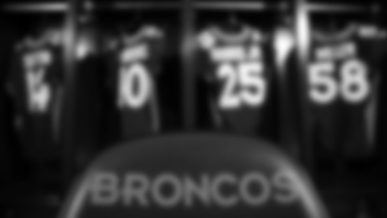 A sneak peek at the Broncos' alternate jerseys for #LVvsDEN