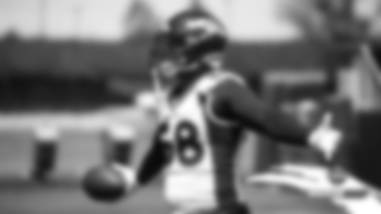 Von Miller at practice on the 18th day of training camp on August 15, 2019.