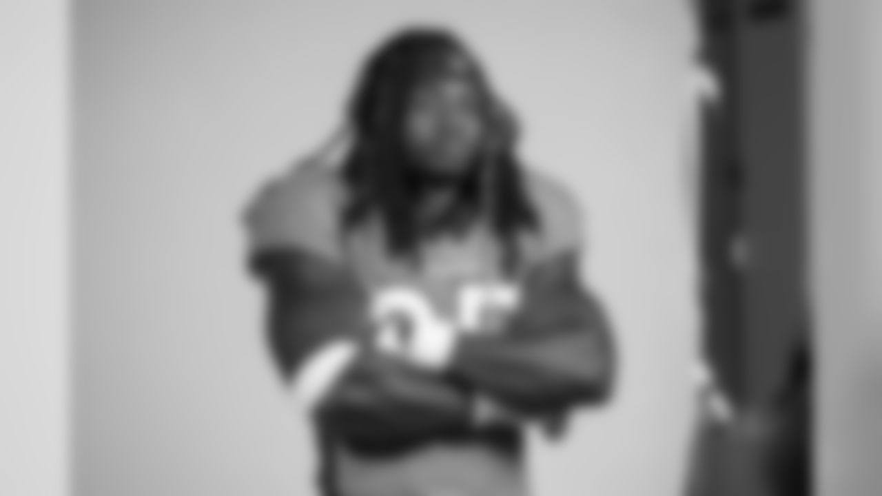 Melvin Gordon III during the team's annual media day photoshoots on August 2, 2020. (Photo by Ben Swanson)