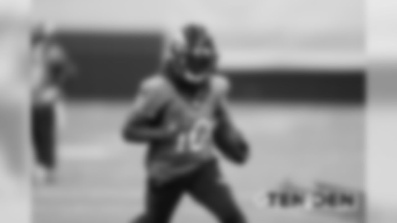 Emmanuel Sanders during practice at UCHealth Training Center on October 10, 2019. (Photo by Gabriel Christus)