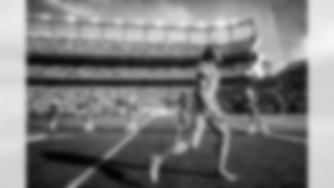 Jerry Jeudy runs out of the tunnel during team and player introductions before the Broncos' Week 10 game against the Philadelphia Eagles at Empower Field at Mile High in Denver, Colorado on November 14, 2021. (Photo by Ben Swanson)
