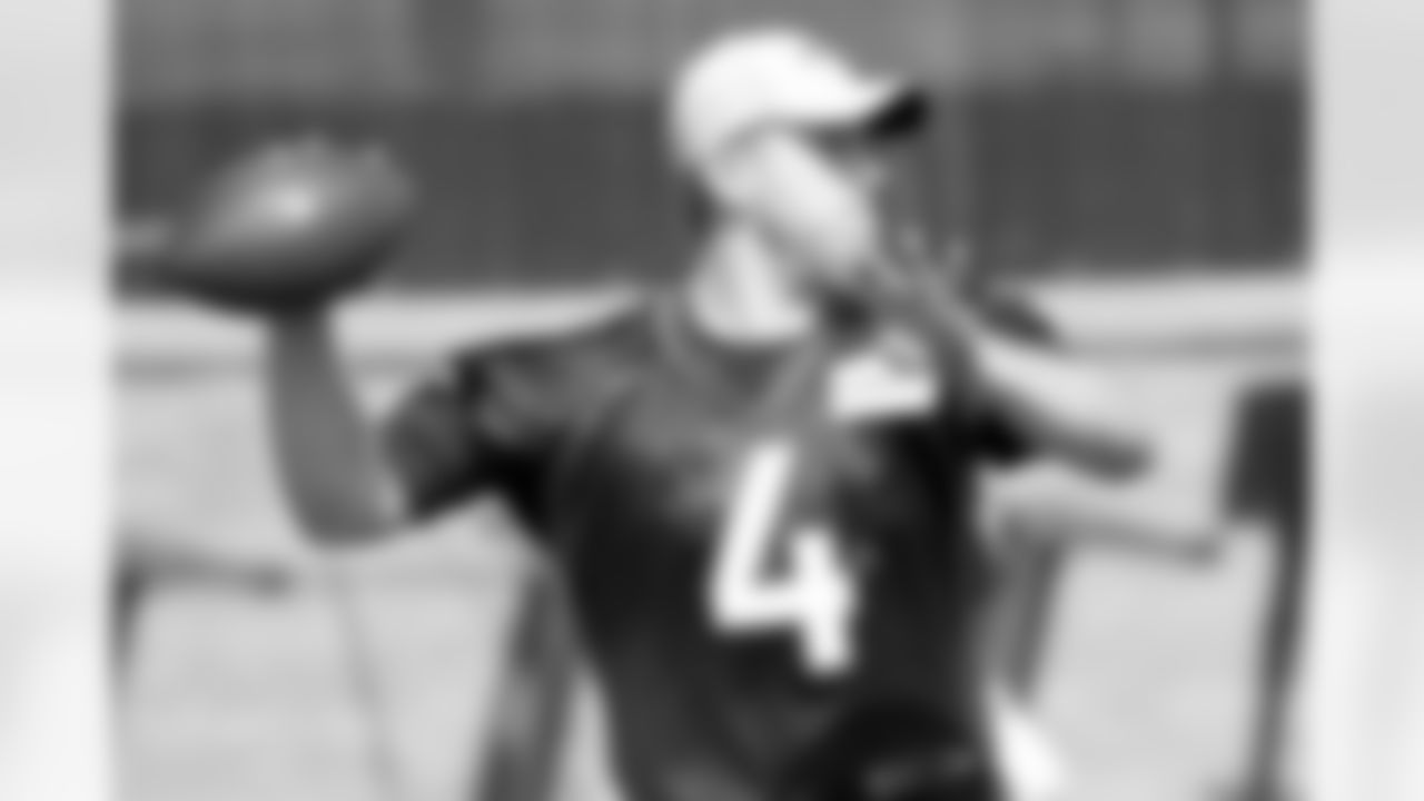 Quarterback Case Keenum participates in on-field work during Phase II of the offseason program.